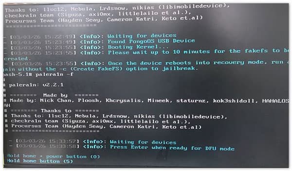 Home- und Power-Taste erneut drücken