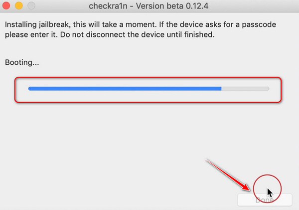 Jailbreak mit Checkra1n abschließen