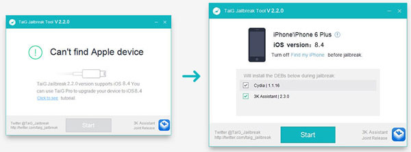 TaiG Jailbreak starten