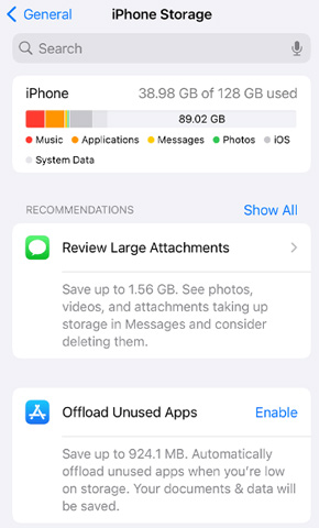 iPhone-Speicherplatz freigeben