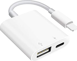 iPhone und externe Festplatte mit Kabel verbinden