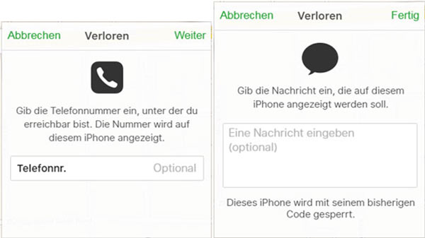 iPhone Verloren-Modus