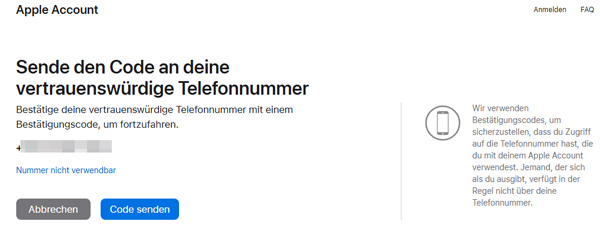 Nummer nicht verwendbar