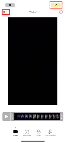 Ton von Video auf iPhone entfernen