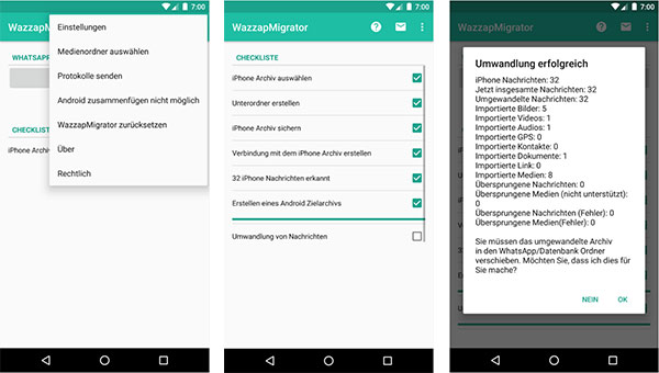 WhatsApp auf Android importieren