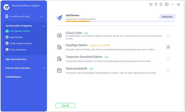 Junk-dateien löschen