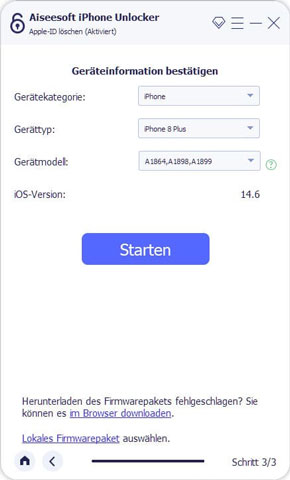 Apple-ID Geräteinformation bestätigen