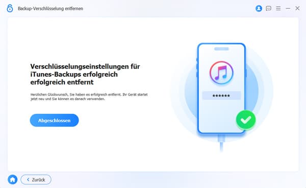 Backup Verschlüsselung Erfolgreich-entfernen