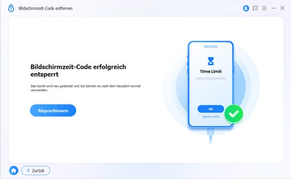 Bildschirmzeit Code Entsperrt