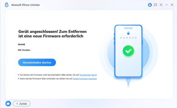 Gerätinformationen bestätigen