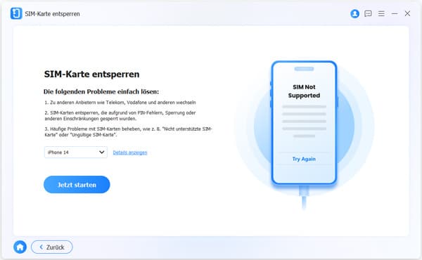 SIM-Karte entsperren