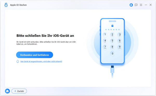 iPhone verbinden und Apple-ID löschen