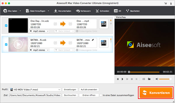VOB Dateien umwandeln