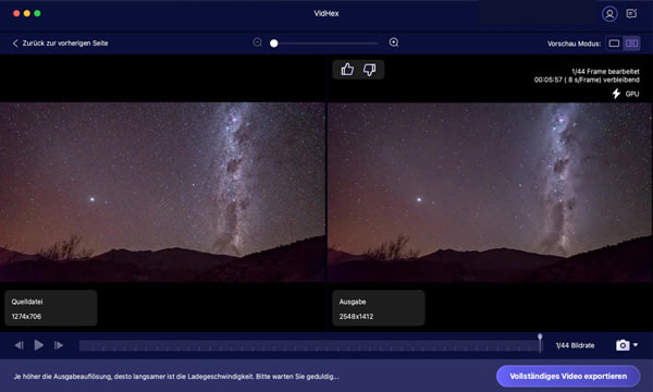 Bearbeitetes Video exportieren