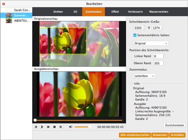 Bildgröße zuschneiden