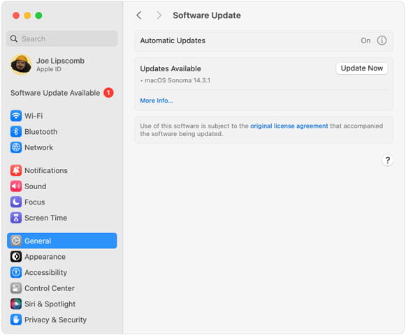 Mac-Software aktualisieren