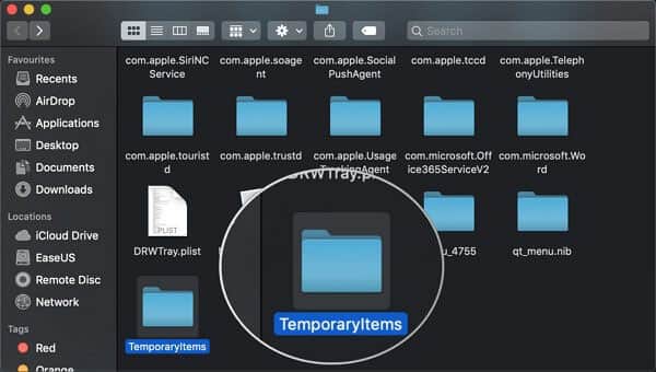 Temporäre Datei auf Mac finden
