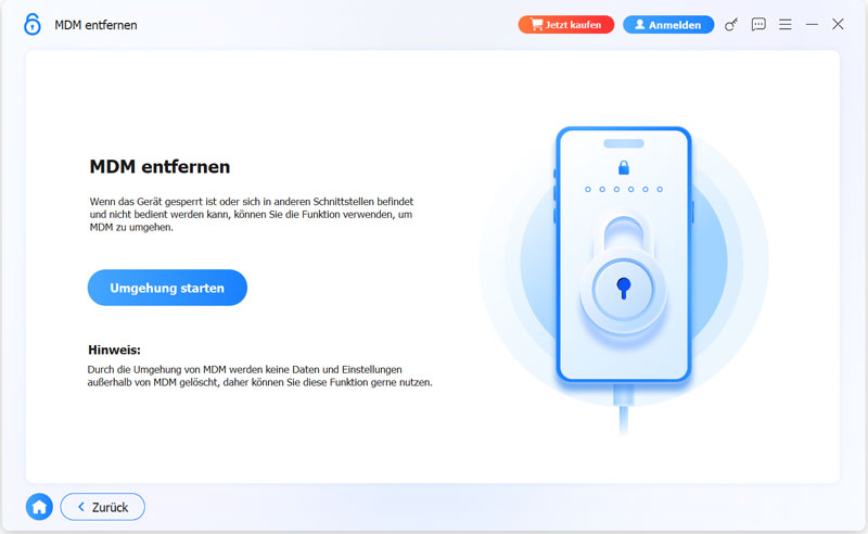 MDM entfernen starten