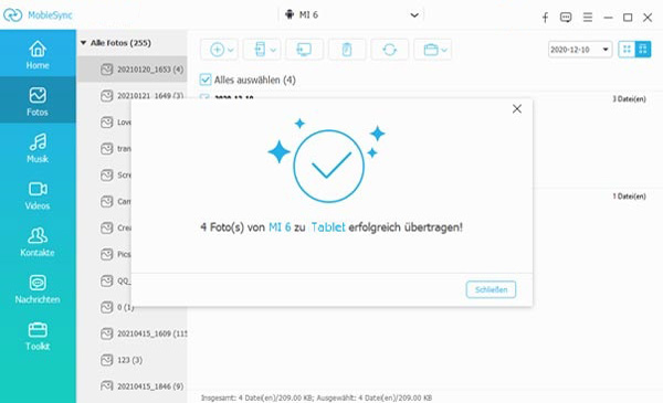 Bilder von Handy auf Tablet übertragen