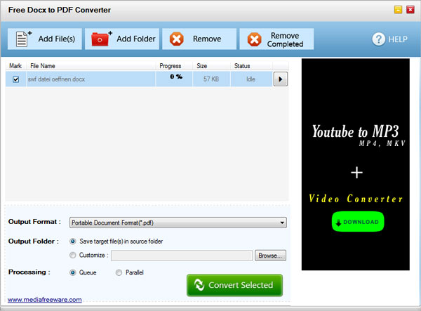 Free DOCX to PDF Converter