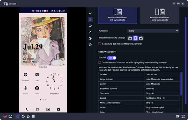 Google Pixel Bildschirm auf PC übertragen
