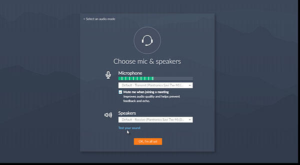 GoToMeeting Audioeinstellungen anpassen