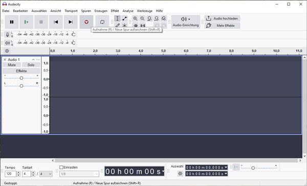 PC-Sound aufnehmen mit Audacity