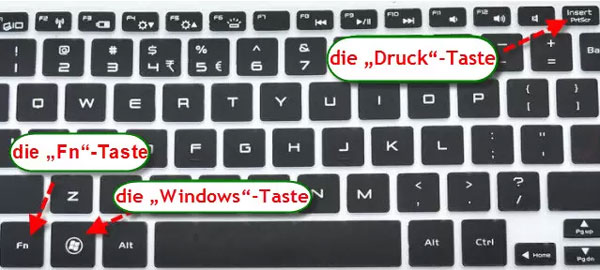 Screenshot auf Dell Laptop erstellen per Tastenkombination