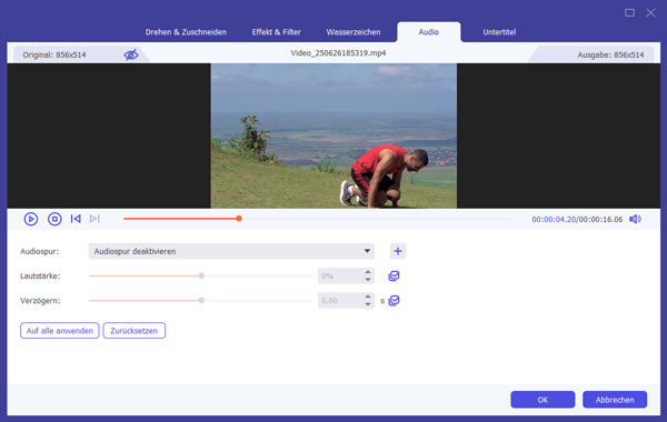 Audiospur bearbeiten