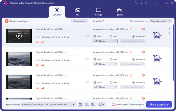 FLV-Dateien speichern