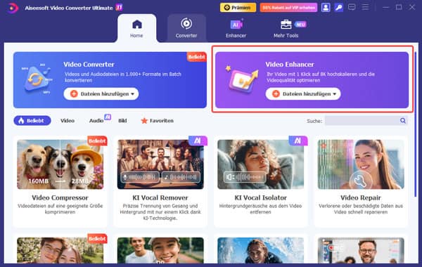 KI Video Enhancer verwenden