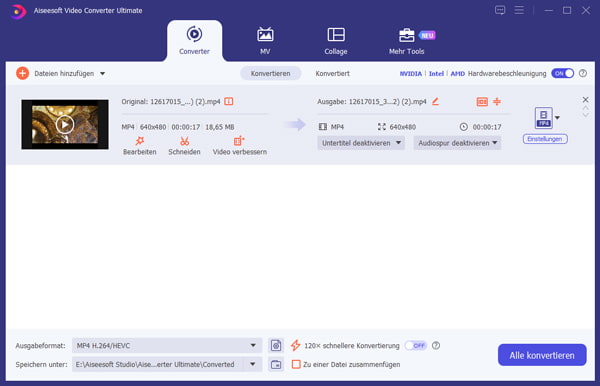 MP4-Datei hinzufügen