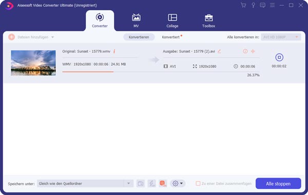 WMV in AVI umwandeln