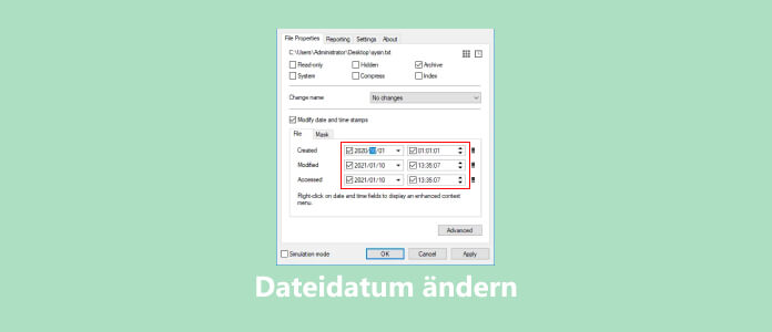 Dateidatum ändern