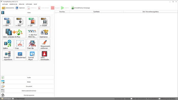 FormatFactory starten