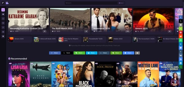 FreeMoviesWatch Oberfläche