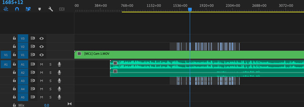 Video-Clip in Premiere Pro-Timeline ziehen