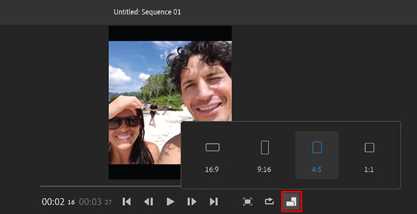 Video-Seitenverhältnis mit Adobe Premiere Rush anpassen