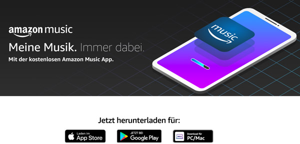 Amazon Music offizielle Website