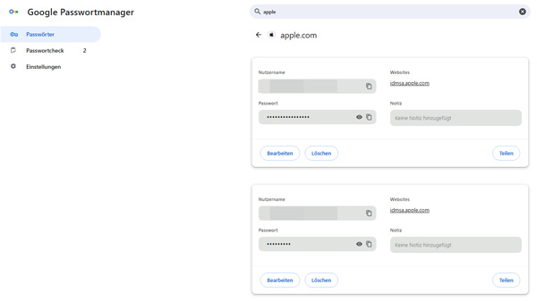Apple ID Passwort aus Browser herausfinden