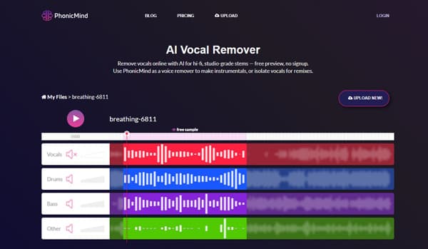 Gesang mit PhonicMind entfernen
