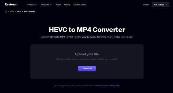 HEVC-Video auf Restream laden