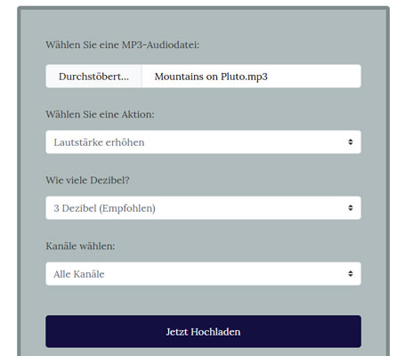 MP3-Lautstärke normalisieren mit MP3Louder
