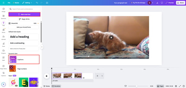 Untertitel mit Canva in Video einfügen