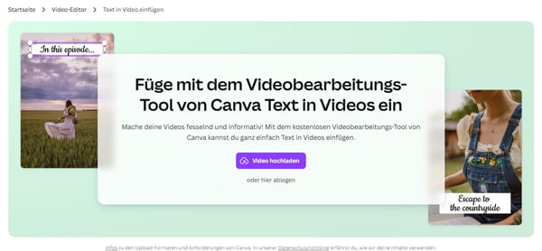 Video auf Canva hochladen