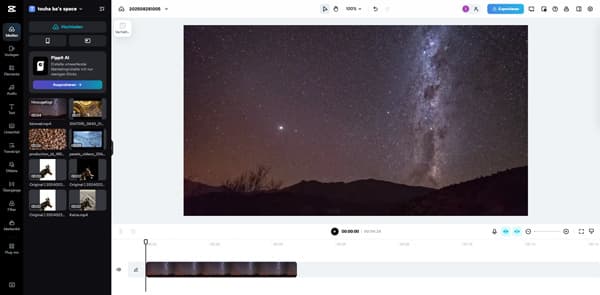 Video in CapCut Online laden