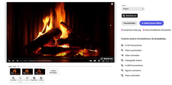 MP4-Videos mit Adobe Express zusammenfügen