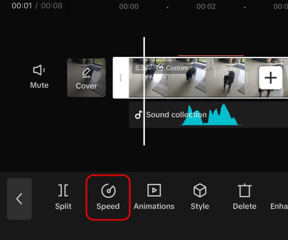 Video mit CapCut verlangsamen