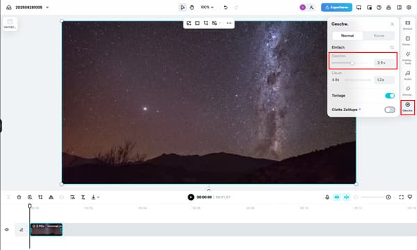 Zeitraffer-Video mit CapCut Online erstellen