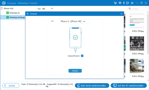 WhatsApp-Backup aufs iPhone überspielen